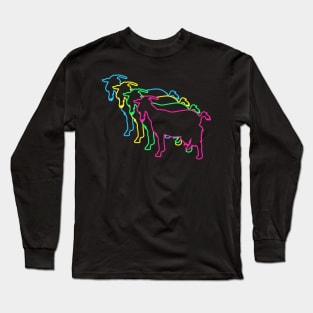 Goat 80s Neon Long Sleeve T-Shirt